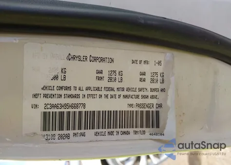 2005 Chrysler 300C from USA, damaged, VIN 2C3AA63H95H668778